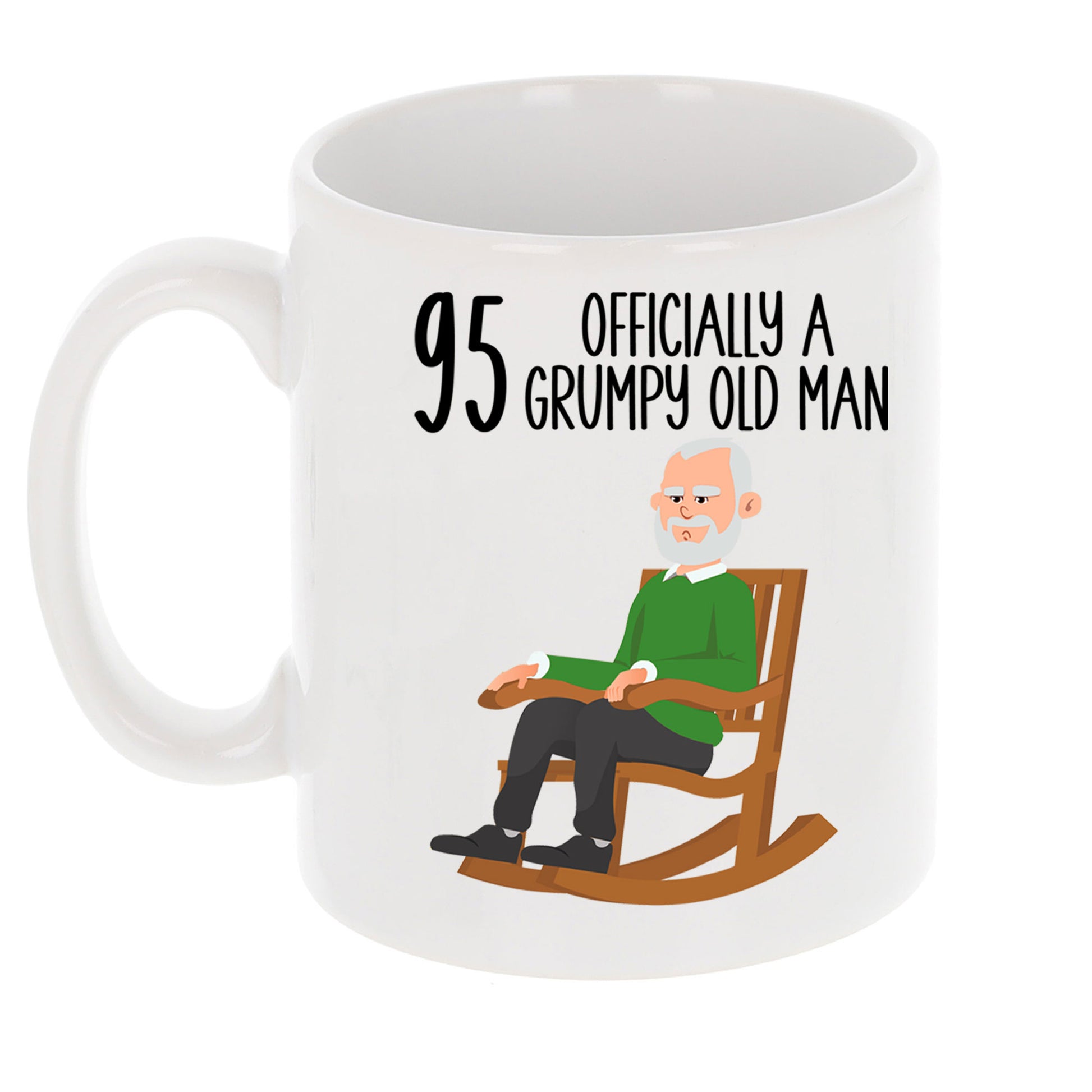 95th Officially A Grumpy Old Man Mug and/or Coaster Gift  - Always Looking Good - Mug On Its Own  