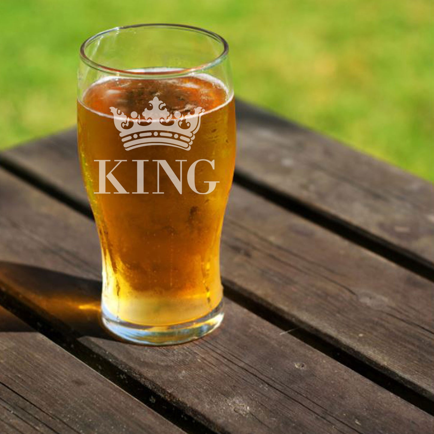 King Engraved Pint Glass  - Always Looking Good -   