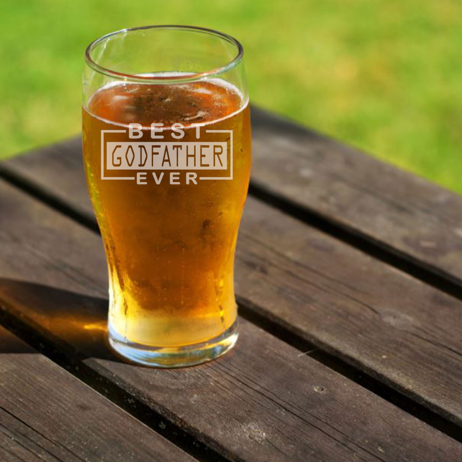 Best Godfather Ever Engraved Beer Pint Glass  - Always Looking Good -   