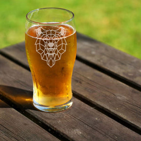 Bear Engraved Beer Pint Glass  - Always Looking Good -   