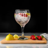 Best Farter I Mean Father Engraved Goblet Gin Glass – Funny Gift for Dad