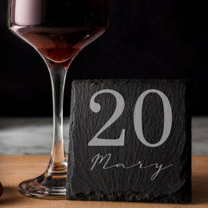 Personalised Engraved Name & Age Gin Glass Gift Set For Birthday Present