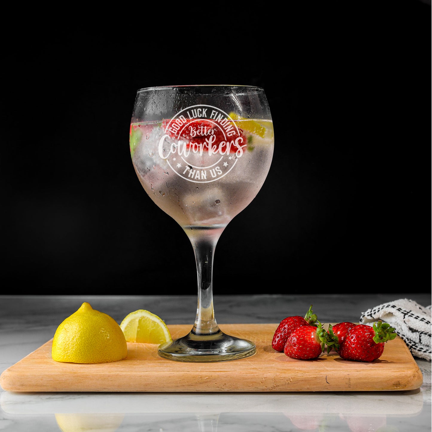 Engraved Goblet Gin Glass – Funny New Job Gift for Colleagues