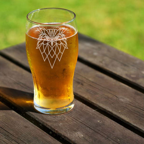 Owl Engraved Pint Glass  - Always Looking Good -   