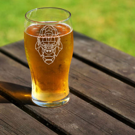 Gorilla Engraved Beer Pint Glass  - Always Looking Good -   