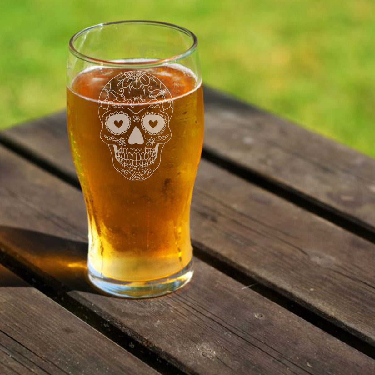 Sugar Skull Engraved Pint Glass For Beer Lovers  - Always Looking Good -   