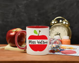 Personalised Teacher Thank You Ceramic Mug in Red – End of Term Gift