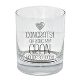 Congrats on Being my Gran Whisky Tumbler Birthday Gift