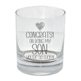 Congrats on Being my Son Whisky Tumbler Birthday Gift for Son