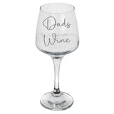 Dad's Wine Engraved Wine Glass Gift for Dad