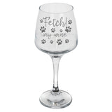 "Fetch My Wine" Engraved Wine Glass Dog Gift
