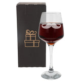 Funny Moustache Engraved Wine Glass Gift for Him