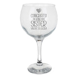 Congrats on Being my Sister Stemmed Gin Glass Birthday Gift for Sister