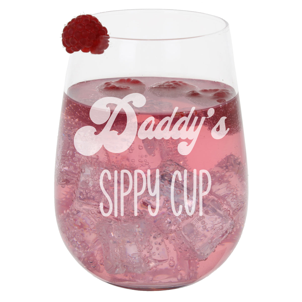 Funny Daddy's Sippy Cup Stemless Gin Glass Birthday Gift For Dad