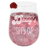 Funny Daddy's Sippy Cup Stemless Gin Glass Birthday Gift For Dad