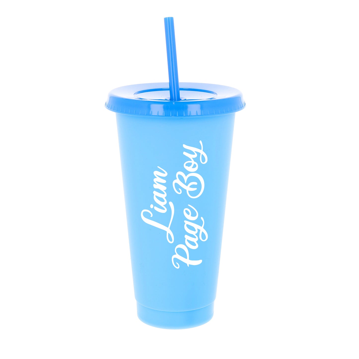 Personalised Page Boy Proposal Gift – Blue Juice Cup Keepsake