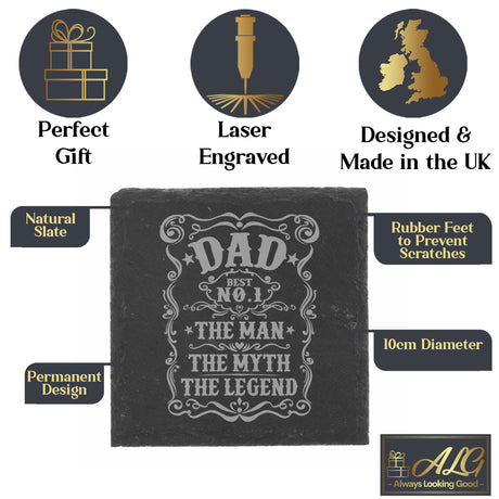 Square Slate Coaster