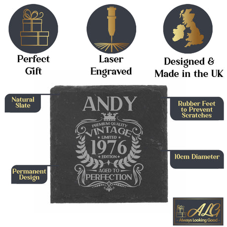 Square Slate Coaster
