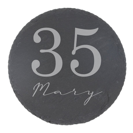 Round Slate Coaster