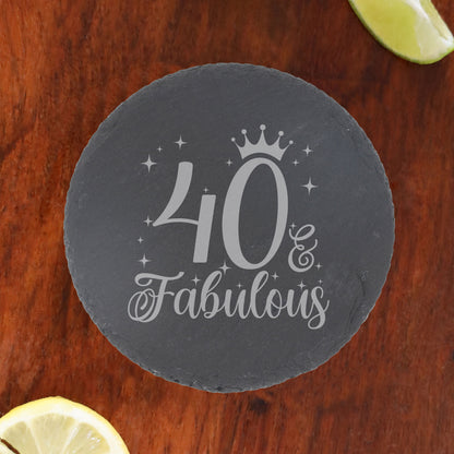 Round Slate Coaster