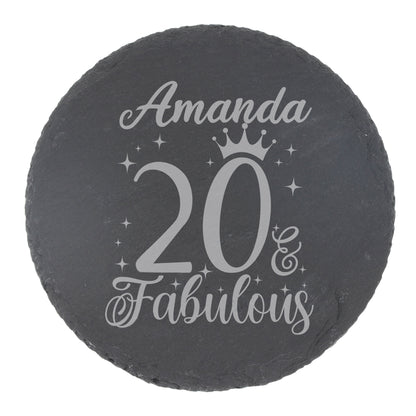 Round Slate Coaster