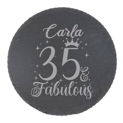 Round Slate Coaster