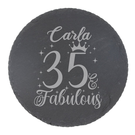 Round Slate Coaster