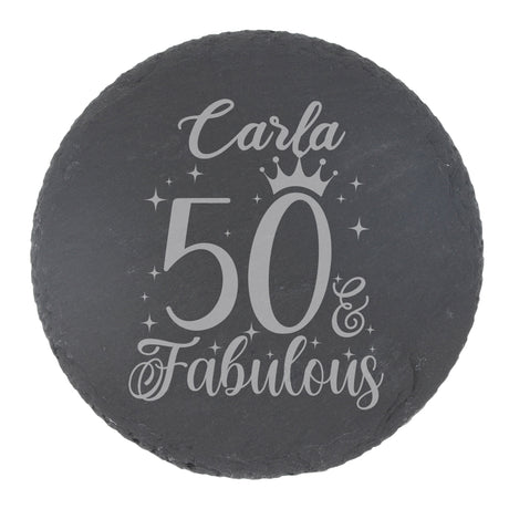 Round Slate Coaster