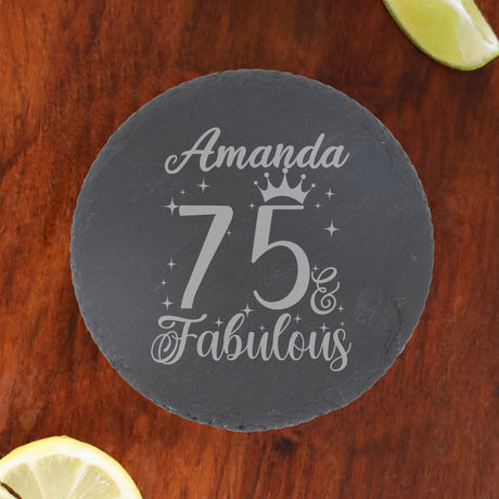 Round Slate Coaster