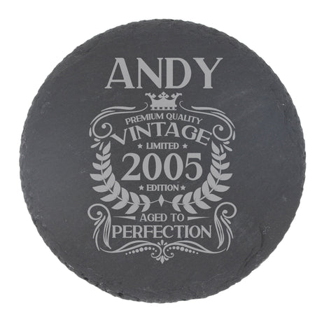 Round Slate Coaster