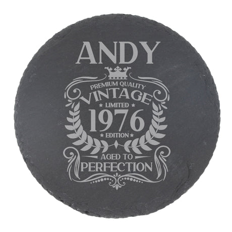 Round Slate Coaster