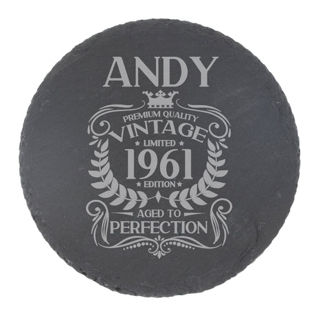 Round Slate Coaster