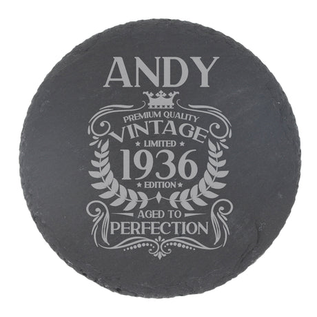 Round Slate Coaster