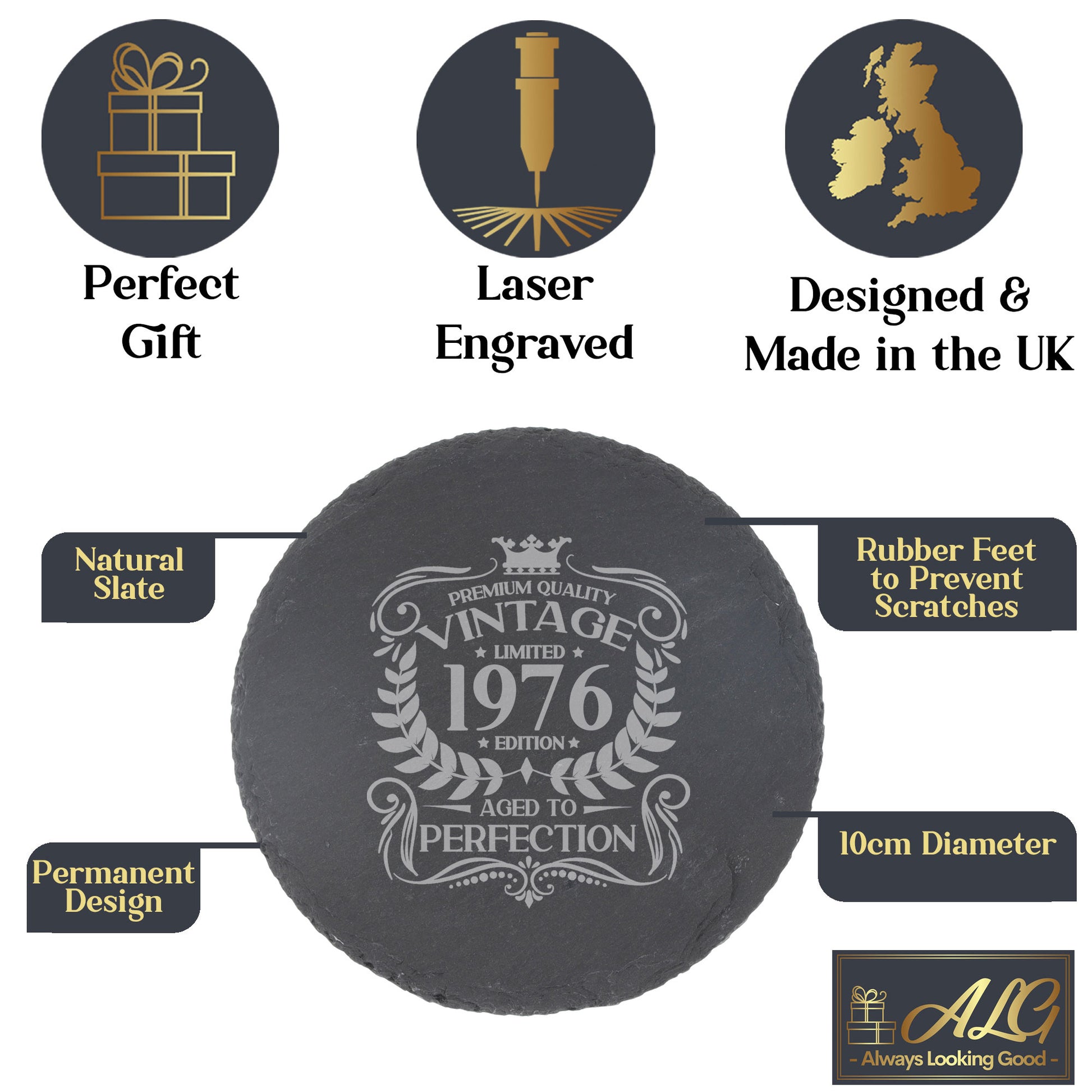 Round Slate Coaster