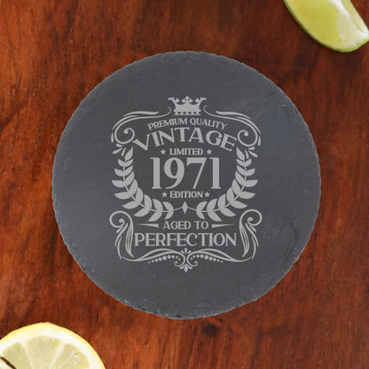 Round Slate Coaster