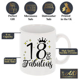 18 and Fabulous 18th Birthday Coffee Mug for Tea or Coffee