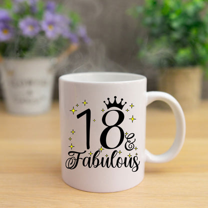 18 and Fabulous 18th Birthday Coffee Mug for Tea or Coffee