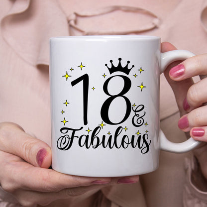 18 and Fabulous 18th Birthday Coffee Mug for Tea or Coffee