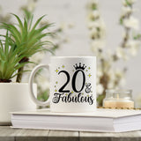 20 and Fabulous 20th Birthday Coffee Mug for Tea or Coffee