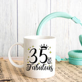 35 and Fabulous 35th Birthday Coffee Mug for Tea or Coffee