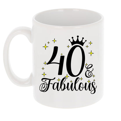 40 and Fabulous 40th Birthday Coffee Mug for Tea or Coffee