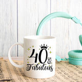 40 and Fabulous 40th Birthday Coffee Mug for Tea or Coffee