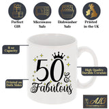 50 and Fabulous 50th Birthday Coffee Mug for Tea or Coffee