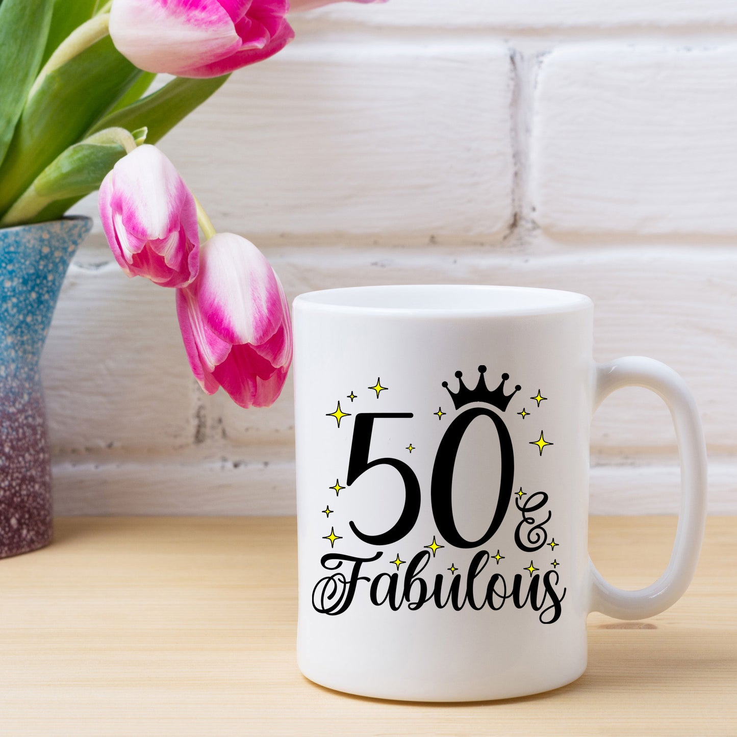 50 and Fabulous 50th Birthday Coffee Mug for Tea or Coffee