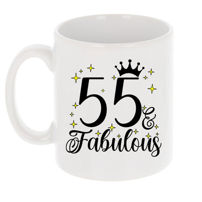 55 and Fabulous 55th Birthday Coffee Mug for Tea or Coffee