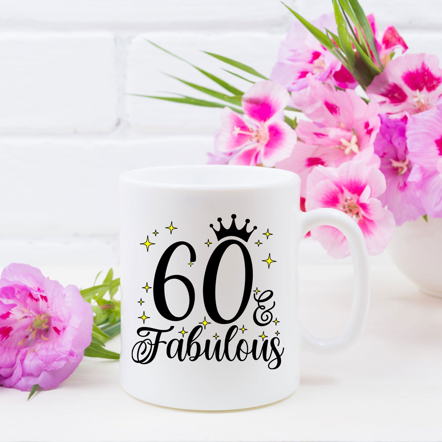60 and Fabulous 60th Birthday Coffee Mug for Tea or Coffee