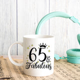 65 and Fabulous 65th Birthday Coffee Mug for Tea or Coffee