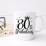 80 and Fabulous 80th Birthday Coffee Mug for Tea or Coffee