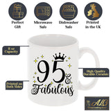 95 and Fabulous 95th Birthday Coffee Mug for Tea or Coffee