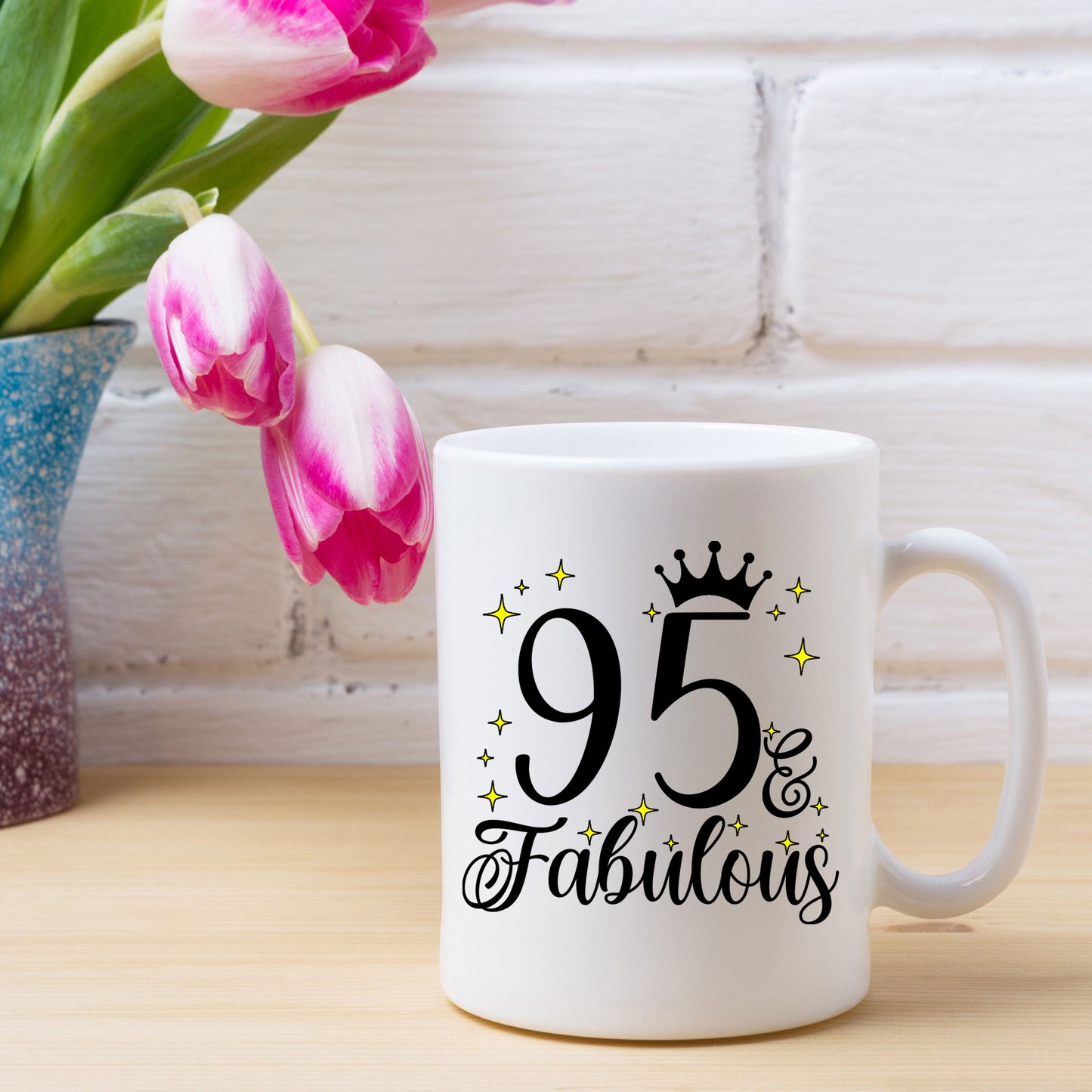 95 and Fabulous 95th Birthday Coffee Mug for Tea or Coffee
